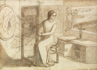 The Lady of Shalott, 1853 by Elizabeth Eleanor Siddal